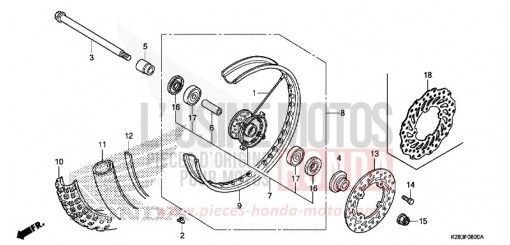 ROUE AVANT CRF125FH de 2017